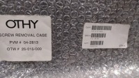 LOT OF 2 CASE, FOR SCREW REMOVAL SYSTEM 30-009-000; LOT NUMBER 98573; PART NUMBER 25-015-000; NEW