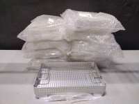 LOT OF 10 BASKET, STEAM, SMALL SIZE, 12 IN X 7 1/2 IN X 2 IN, ALUMINUM; LOT NUMBER 145736; PART NUMBER B12752; NEW