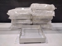 LOT OF 10 BASKET, STEAM, HALF SIZE, 12 IN X 12 IN X 3 IN, ALUMINUM; LOT NUMBER 133801; PART NUMBER B12123; NEW