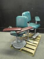 LOT OF BLOOD DRAW CHAIRS (QTY2)