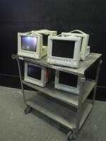 HP M1275A/M1204A LOT OF PATIENT MONITORS (NO CART)