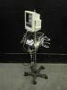 MINDRAY DATASCOPE ACCUTORR PLUS PATIENT MONITOR WITH CABLES (SPO2, BP) ON ROLLING STAND