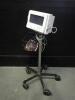 DATASCOPE PASSPORT EL PATIENT MONITOR WITH CABLES (ECG, SPO2, BP) ON ROLLING STAND