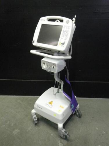 INVIVO 3160 PRECESS PATIENT MONITOR WITH 9311 SPO2/9312 ECG TELEMETRY TRANSMITTERS ON ROLLING STAND