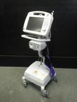 INVIVO 3160 PRECESS PATIENT MONITOR WITH 9311 SPO2/9312 ECG TELEMETRY TRANSMITTERS ON ROLLING STAND