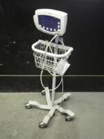 WELCH ALLYN 53000 VITAL SIGNS MONITOR ON ROLLING STAND