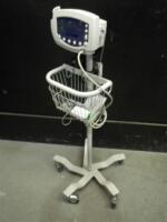 WELCH ALLYN 53NTP VITAL SIGNS MONITOR ON ROLLING STAND