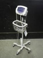 WELCH ALLYN 53NT0 VITAL SIGNS MONITOR ON ROLLING STAND