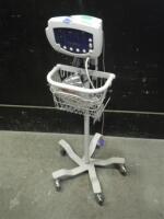 WELCH ALLYN 53NT0 VITAL SIGNS MONITOR ON ROLLING STAND