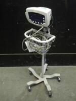 WELCH ALLYN 53NT0 VITAL SIGNS MONITOR ON ROLLING STAND