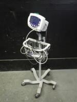 WELCH ALLYN 53NT0 VITAL SIGNS MONITOR ON ROLLING STAND