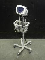 WELCH ALLYN 53NT0 VITAL SIGNS MONITOR ON ROLLING STAND