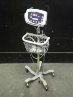 WELCH ALLYN 53NT0 VITAL SIGNS MONITOR ON ROLLING STAND