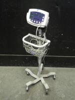 WELCH ALLYN 53NT0 VITAL SIGNS MONITOR ON ROLLING STAND