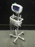 WELCH ALLYN 53NT0 VITAL SIGNS MONITOR ON ROLLING STAND