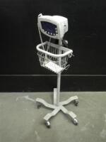 WELCH ALLYN 53NT0 VITAL SIGNS MONITOR ON ROLLING STAND