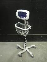 WELCH ALLYN 53NT0 VITAL SIGNS MONITOR ON ROLLING STAND