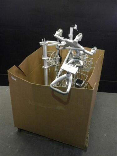 LOT OF ROLLING MONITOR STANDS