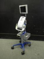 SONOSITE P02522-14R PORTABLE ULTRASOUND SYSTEM WITH 1 PROBE (C60) ON ROLLING STAND WITH MONITOR