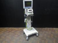 DRAGER BABYLOG 8000 PLUS VENTILATOR WITH MONITOR ON ROLLING STAND