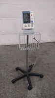 OMRON HEM-907XL BLOOD PRESSURE MONITOR ON ROLLING STAND