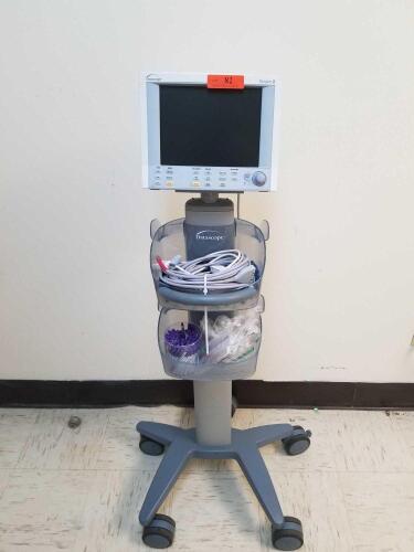 DATASCOPE PASSPORT 2 PATIENT MONITOR WITH CART AND LEADS