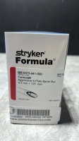 STRYKER 0375-941-000 FORMULA AGGRESSIVE 6-FLUTE BARREL BUR 4.0MM X 125MM QTY 5 PER BOX EXP 02-07-2028 LOCATED AT 3325 MOUNT PROSPECT RD, FRANKLIN PARK, IL 60131 LOCATED AT 3325 MOUNT PROSPECT RD, FRANKLIN PARK, IL 60131