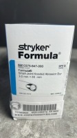 STRYKER 0375-647-000 FORMULA SMALL-JOINT HOODED ABRASION BUR 3.0MM X 80MM QTY 5 PER BOX EXP 10-06-2027 LOCATED AT 3325 MOUNT PROSPECT RD, FRANKLIN PARK, IL 60131 LOCATED AT 3325 MOUNT PROSPECT RD, FRANKLIN PARK, IL 60131