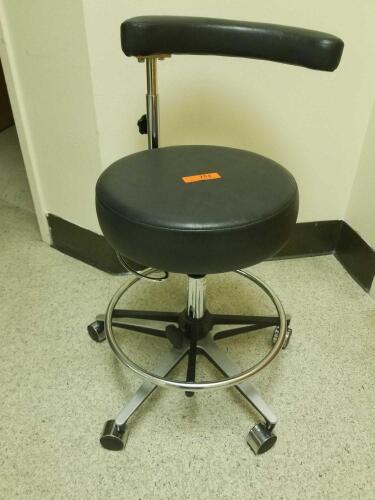 BREWER SURGICAL STOOL WITH BACK REST