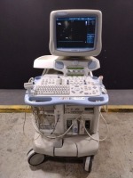 GE VIVID 7 ULTRASOUND MACHINE WITH 2 PROBES (M3S, 7L) (SERIAL# 3756V7) (DOM: 4/2004)