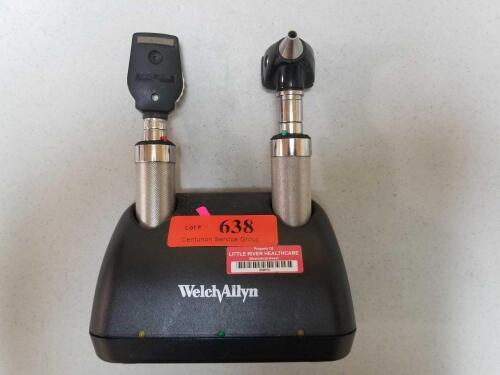 WELCH ALLYN 7114X OTO/OPTHALMOSCOPE WITH DUAL HEADS AND 7114X CHARGING STATION