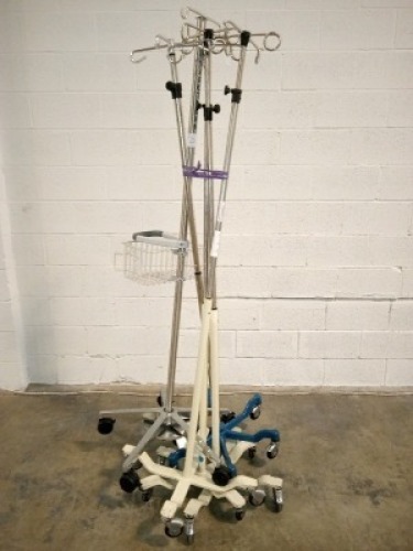 LOT OF IV POLES