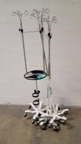 LOT OF IV POLES