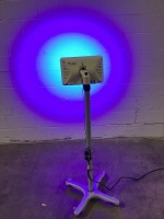 GE LULLABY PHOTOTHERAPY UNIT ON ROLLING STAND