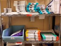 2 SHELVES OF ASSORTED BOSTON SCIENTIFIC AND BARD FIXED WIRES, CUTTING BALLOONS AND SHEATHS