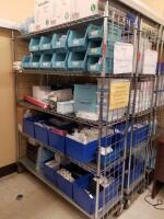 CONTENT OF RACK (RACK NOT INCLUDED) TO INCLUDE: DIAGNOSTIC INSTRUMENTS AND ASSORTED DISPOSABLES