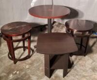 LOT OF 4 WOODEN DESKS