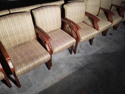 LOT OF 5 CUSHIONED CHAIRS