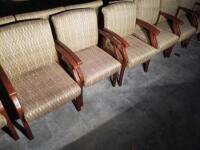 LOT OF 5 CUSHIONED CHAIRS