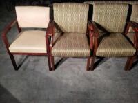 LOT OF 4 CUSHIONED CHAIRS