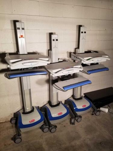 RUBBERMAID LOT OF 3 COMPUTER CARTS