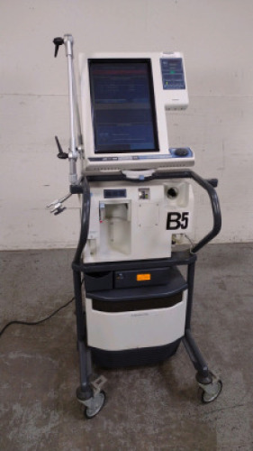 NELLCOR PURITAN BENNETT 840 VENTILATOR WITH COMPRESSOR ON ROLLING STAND (BILEVEL, TC, VV+, PAV+, RM, TRENDING, LC)(SN 3510095049)