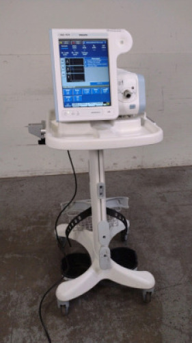 PHILIPS RESPIRONICS V60 VENTILATOR ON ROLLING STAND (SN 100278589)