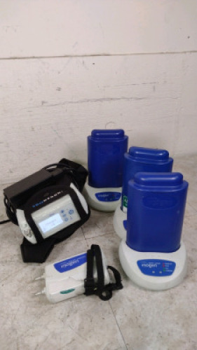 INOGEN ONE G4 OXYGEN CONCENTRATOR WITH SATELLITE CONSERVER AND (4) CHARGERS WITH BATTERIES