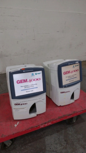 INSTRUMENTATION LABORATORY GEM PREMIER 4000 LOT OF (2) ANALYZERS (NO CART)