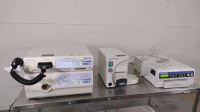 OLYMPUS EVIS EXERA II ENDOSCOPY SYSTEM TO INCLUDE: CV-180 VIDEO SYSTEM CENTER, CLV-180 LIGHT SOURCE, MAJ-1430 PIGTAIL, OFP FLUSHING PUMP, OEP-5 PRINTER (NO CART)