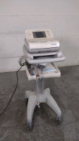 PHILIPS PAGEWRITER TRIM III ECG/EKG MACHINE WITH LEADS ON ROLLING CART