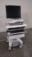 BURDICK ATRIA 6100 ECG/EKG MACHINE ON ROLLING CART