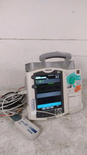 PHILIPS HEARTSTART MRX DEFIB WITH PACER, AED MODE, 2 BATTERIES, TEST LOAD,ECG CABLE