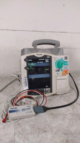 PHILIPS HEARTSTART MRX DEFIB WITH PACER, AED MODE, 2 BATTERIES, TEST LOAD,ECG CABLE